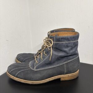 Johnston Murphy Men's Howell Duck Boot Size 9M Waterproof Navy Blue Crepe Sole